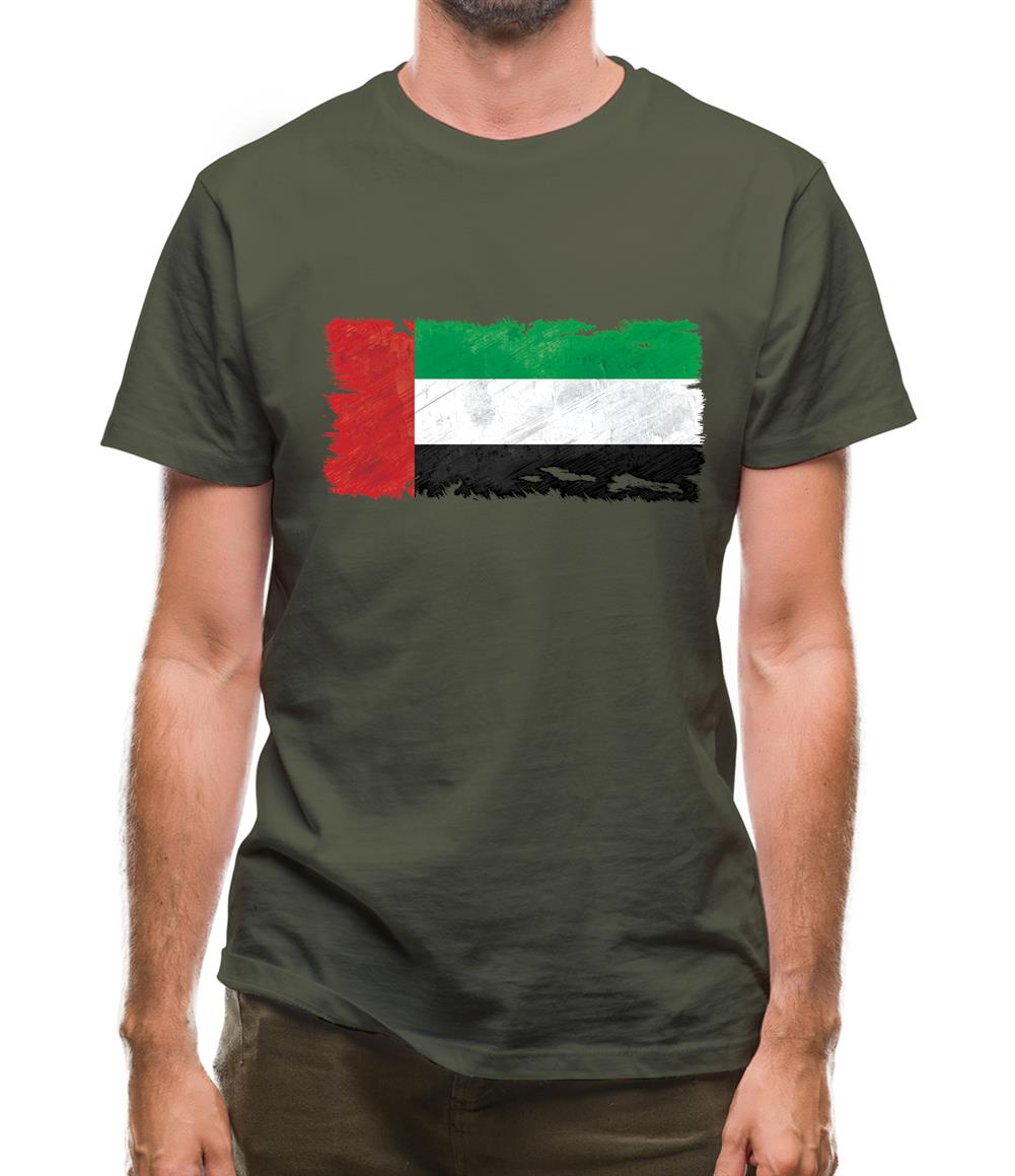 United Arab Emirates Grunge Style Flag Mens T-Shirt United Arab Emirates Grunge Style Flag Mens T-Shirt