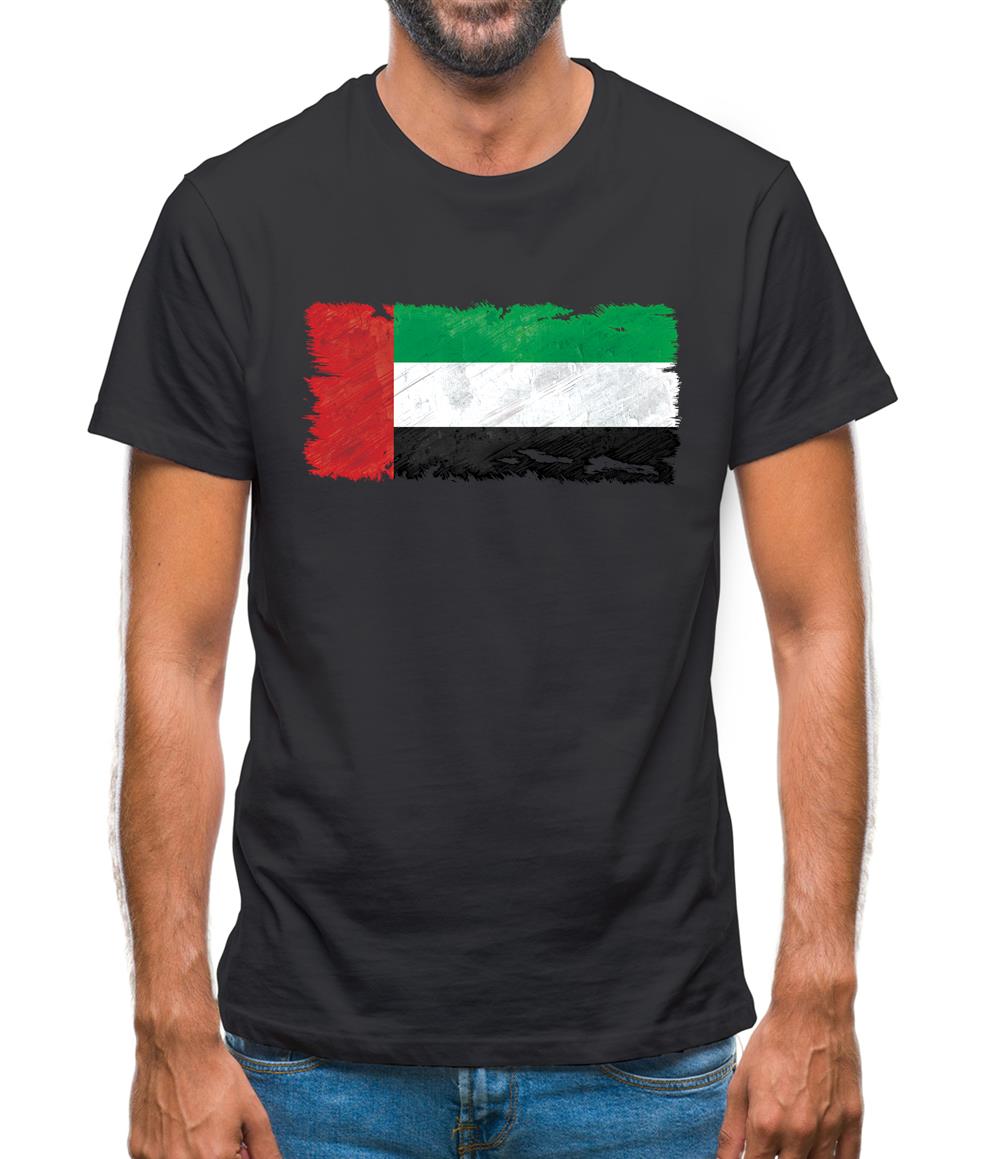 United Arab Emirates Grunge Style Flag Mens T-Shirt United Arab Emirates Grunge Style Flag Mens T-Shirt