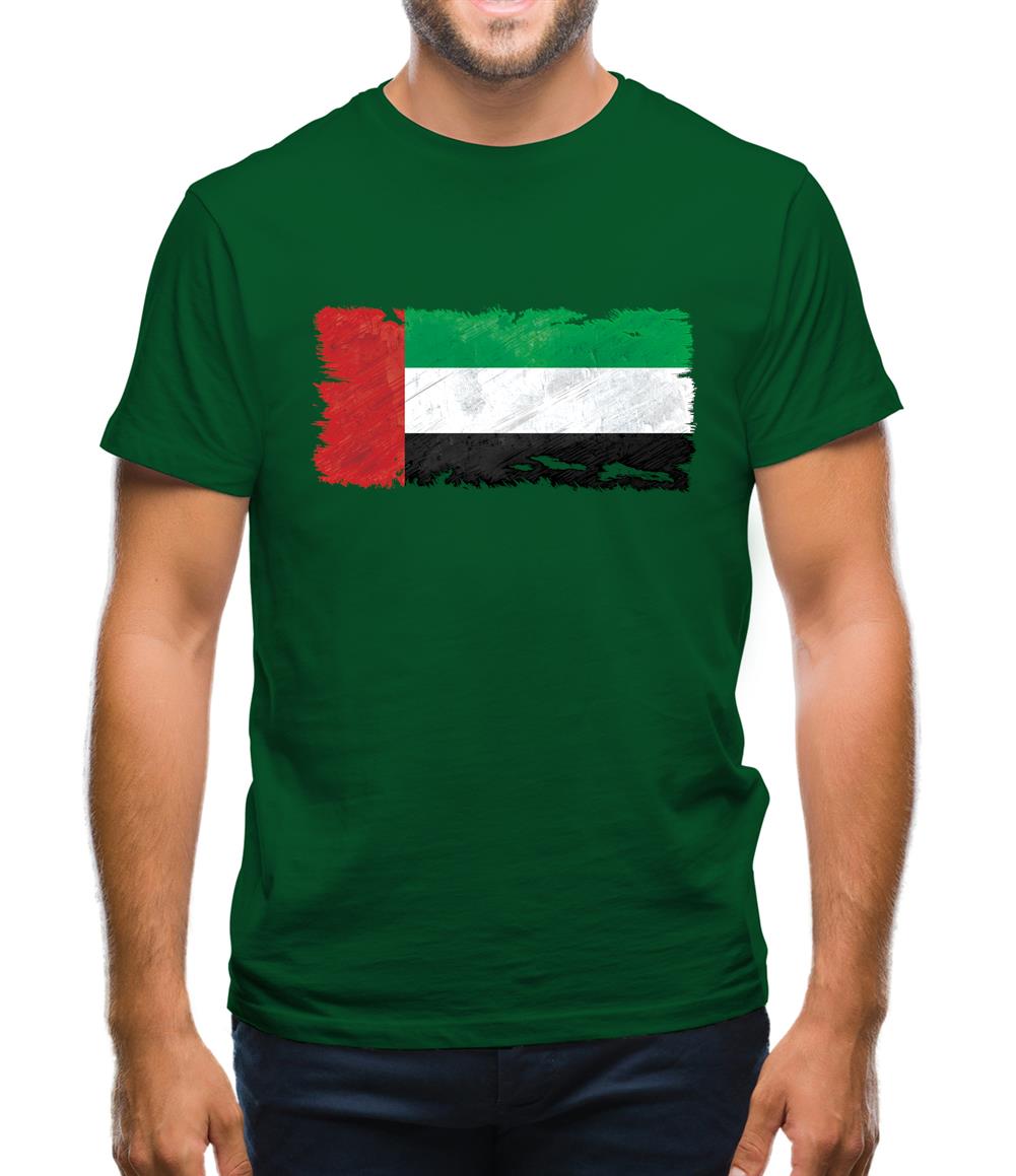 United Arab Emirates Grunge Style Flag Mens T-Shirt United Arab Emirates Grunge Style Flag Mens T-Shirt