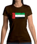 United Arab Emirates Grunge Style Flag Womens T-Shirt United Arab Emirates Grunge Style Flag Womens T-Shirt