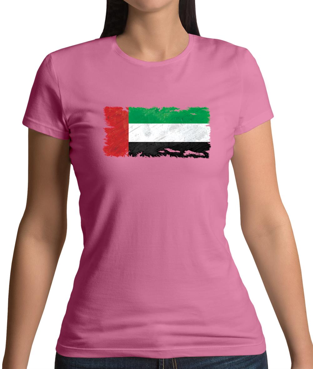 United Arab Emirates Grunge Style Flag Womens T-Shirt United Arab Emirates Grunge Style Flag Womens T-Shirt