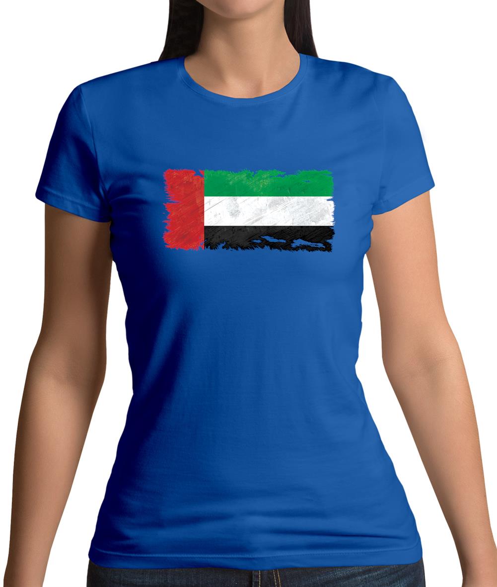 United Arab Emirates Grunge Style Flag Womens T-Shirt United Arab Emirates Grunge Style Flag Womens T-Shirt