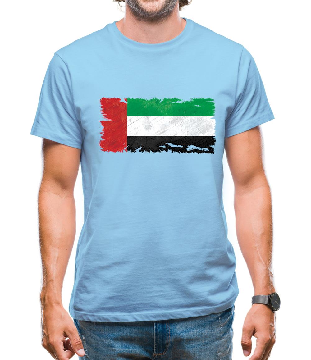 United Arab Emirates Grunge Style Flag Mens T-Shirt United Arab Emirates Grunge Style Flag Mens T-Shirt