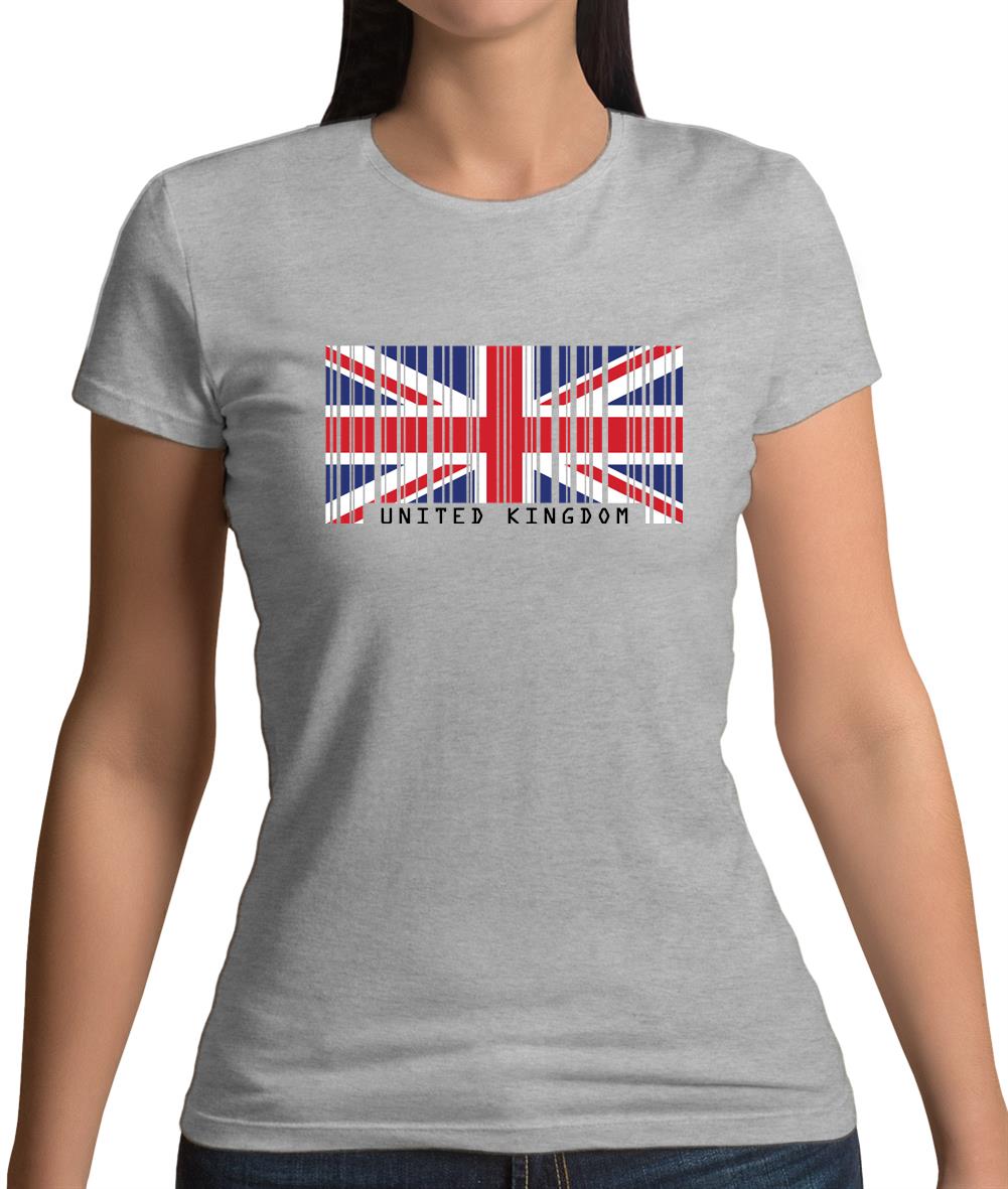 United Kingdom Barcode Style Flag Womens T-Shirt United Kingdom Barcode Style Flag Womens T-Shirt