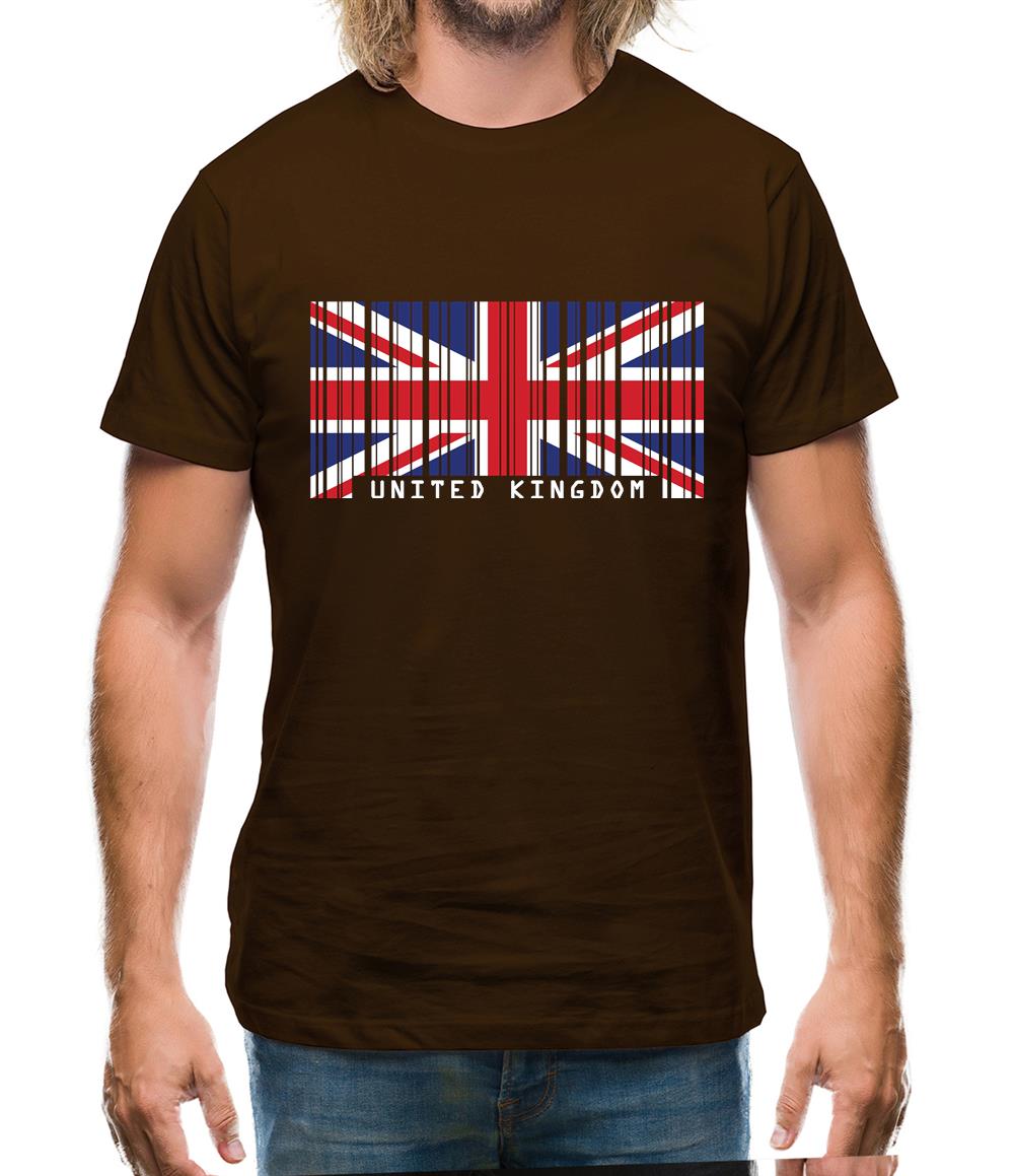 United Kingdom Barcode Style Flag Mens T-Shirt United Kingdom Barcode Style Flag Mens T-Shirt