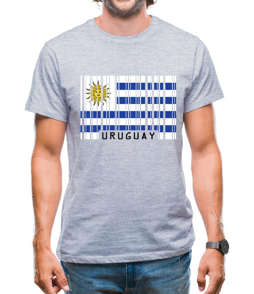 Uruguay Barcode Style Flag Mens T-Shirt Uruguay Barcode Style Flag Mens T-Shirt