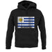 Uruguay Barcode Style Flag unisex hoodie Uruguay Barcode Style Flag unisex hoodie