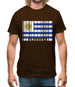 Uruguay Barcode Style Flag Mens T-Shirt Uruguay Barcode Style Flag Mens T-Shirt