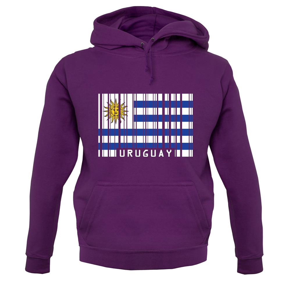 Uruguay Barcode Style Flag unisex hoodie Uruguay Barcode Style Flag unisex hoodie