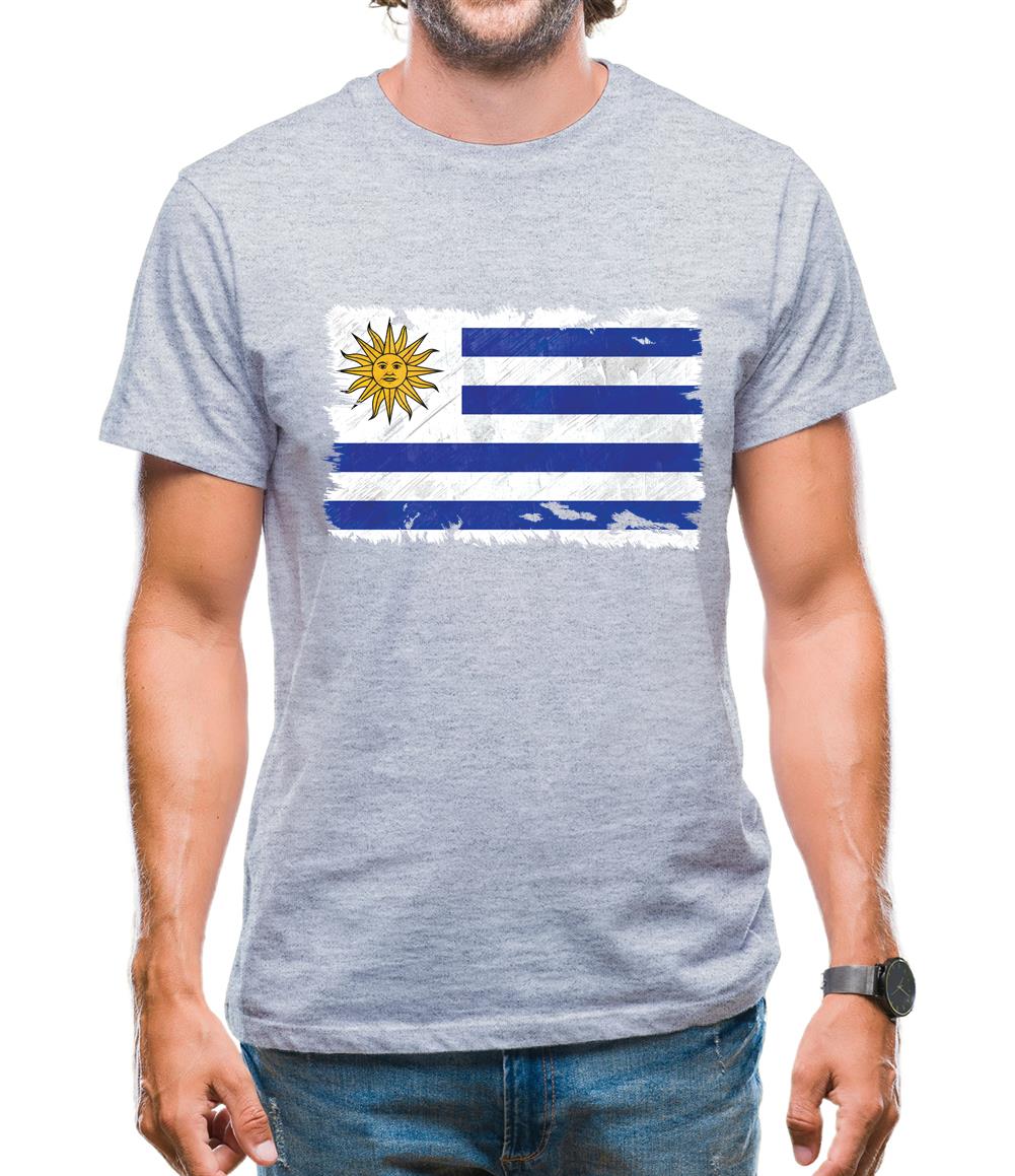 Uruguay Grunge Style Flag Mens T-Shirt Uruguay Grunge Style Flag Mens T-Shirt