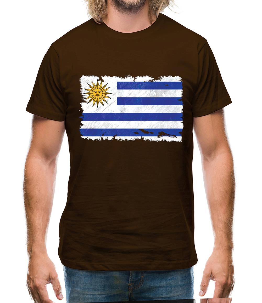 Uruguay Grunge Style Flag Mens T-Shirt Uruguay Grunge Style Flag Mens T-Shirt