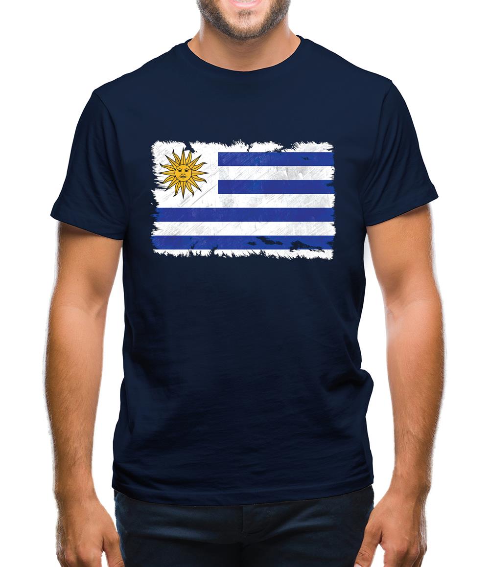 Uruguay Grunge Style Flag Mens T-Shirt Uruguay Grunge Style Flag Mens T-Shirt