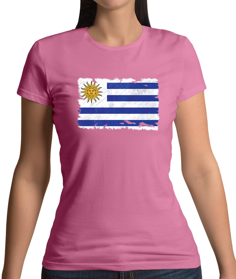 Uruguay Grunge Style Flag Womens T-Shirt Uruguay Grunge Style Flag Womens T-Shirt
