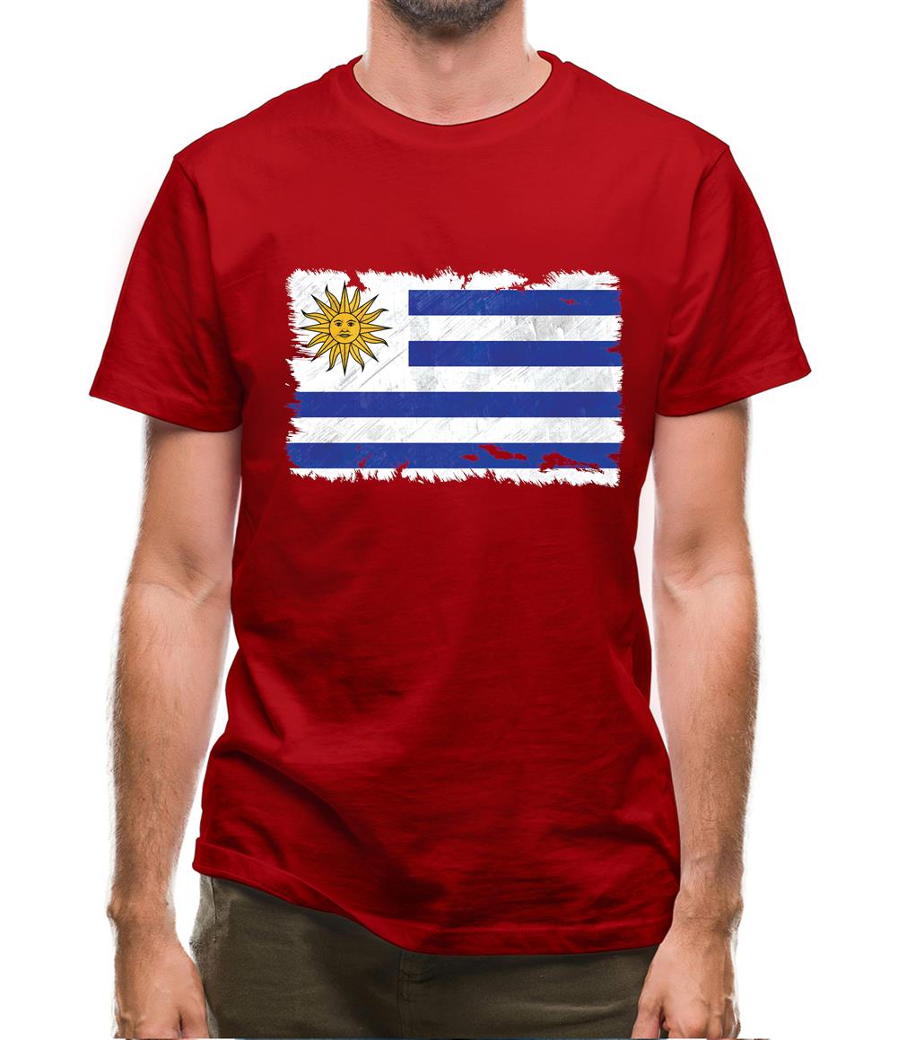 Uruguay Grunge Style Flag Mens T-Shirt Uruguay Grunge Style Flag Mens T-Shirt