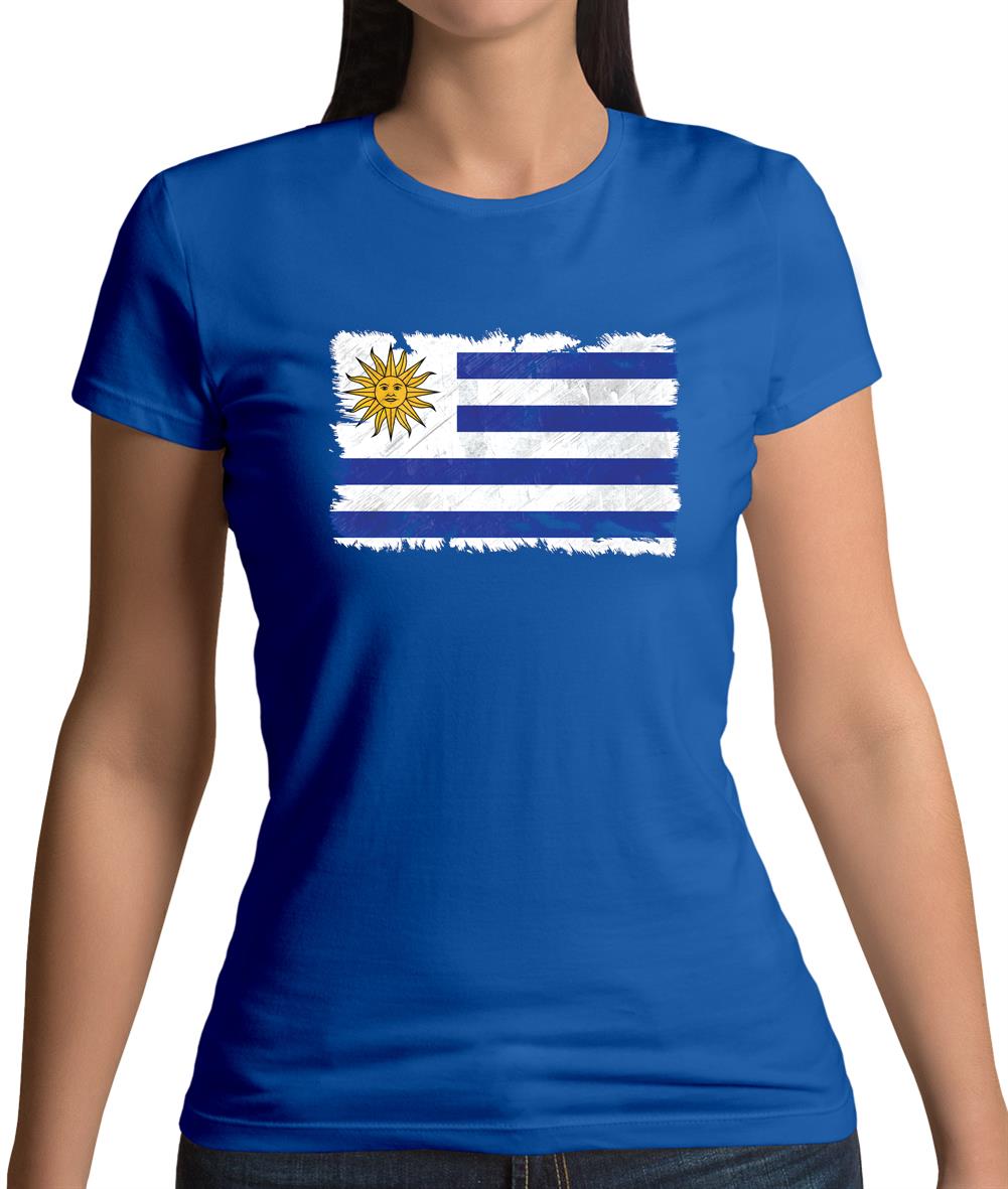 Uruguay Grunge Style Flag Womens T-Shirt Uruguay Grunge Style Flag Womens T-Shirt