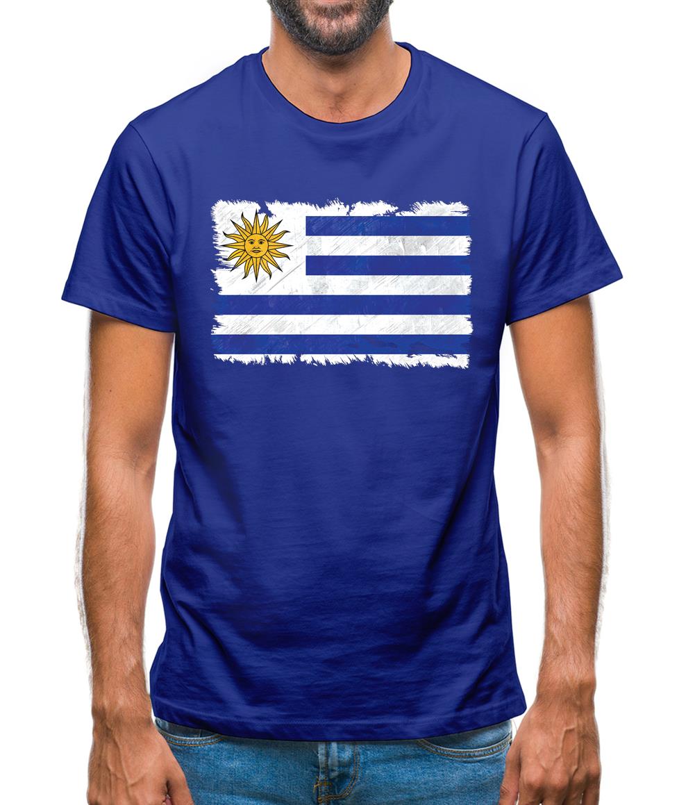 Uruguay Grunge Style Flag Mens T-Shirt Uruguay Grunge Style Flag Mens T-Shirt