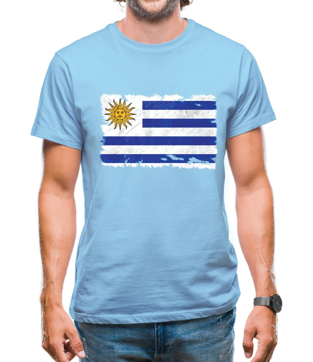 Uruguay Grunge Style Flag Mens T-Shirt Uruguay Grunge Style Flag Mens T-Shirt