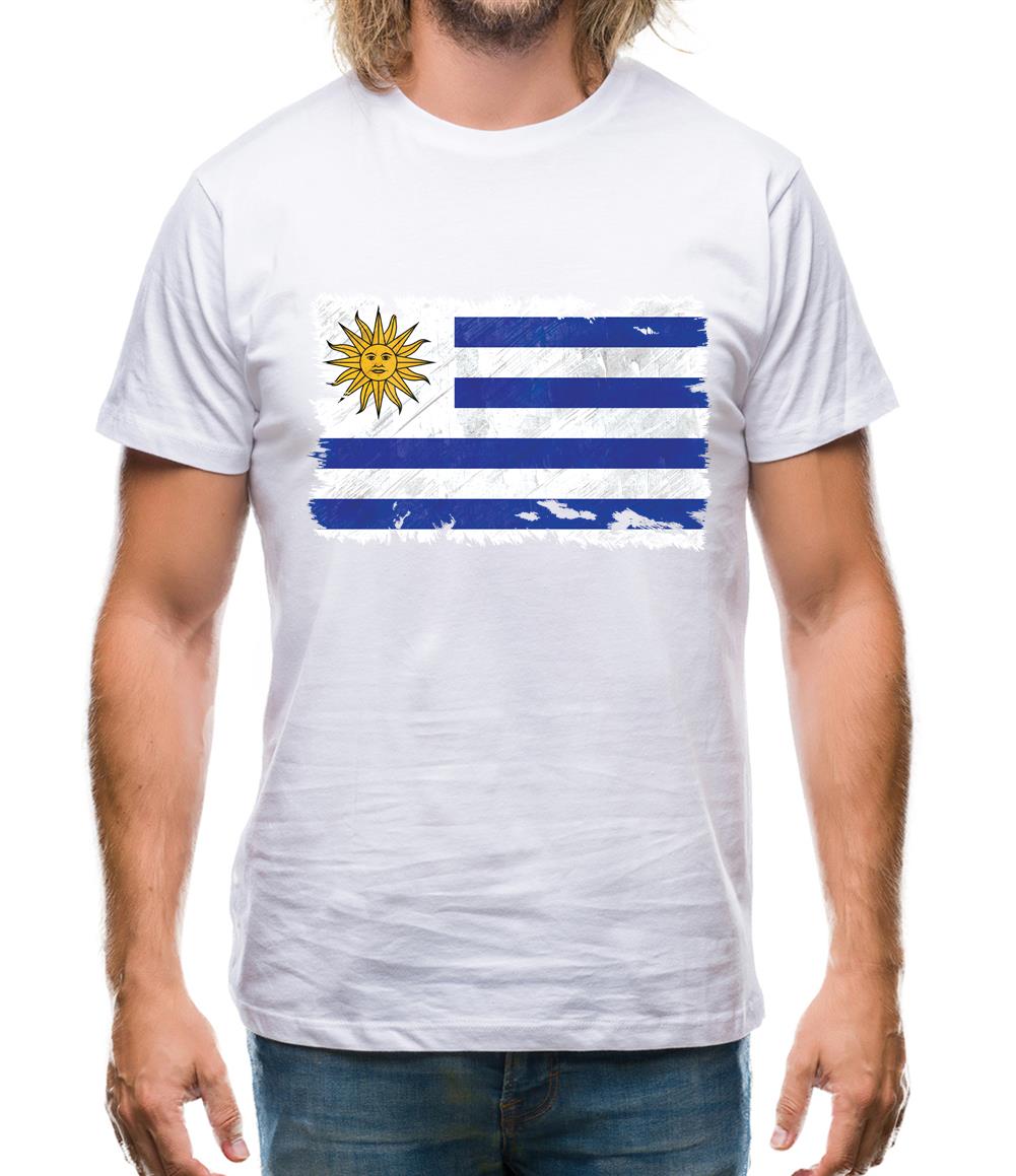Uruguay Grunge Style Flag Mens T-Shirt Uruguay Grunge Style Flag Mens T-Shirt