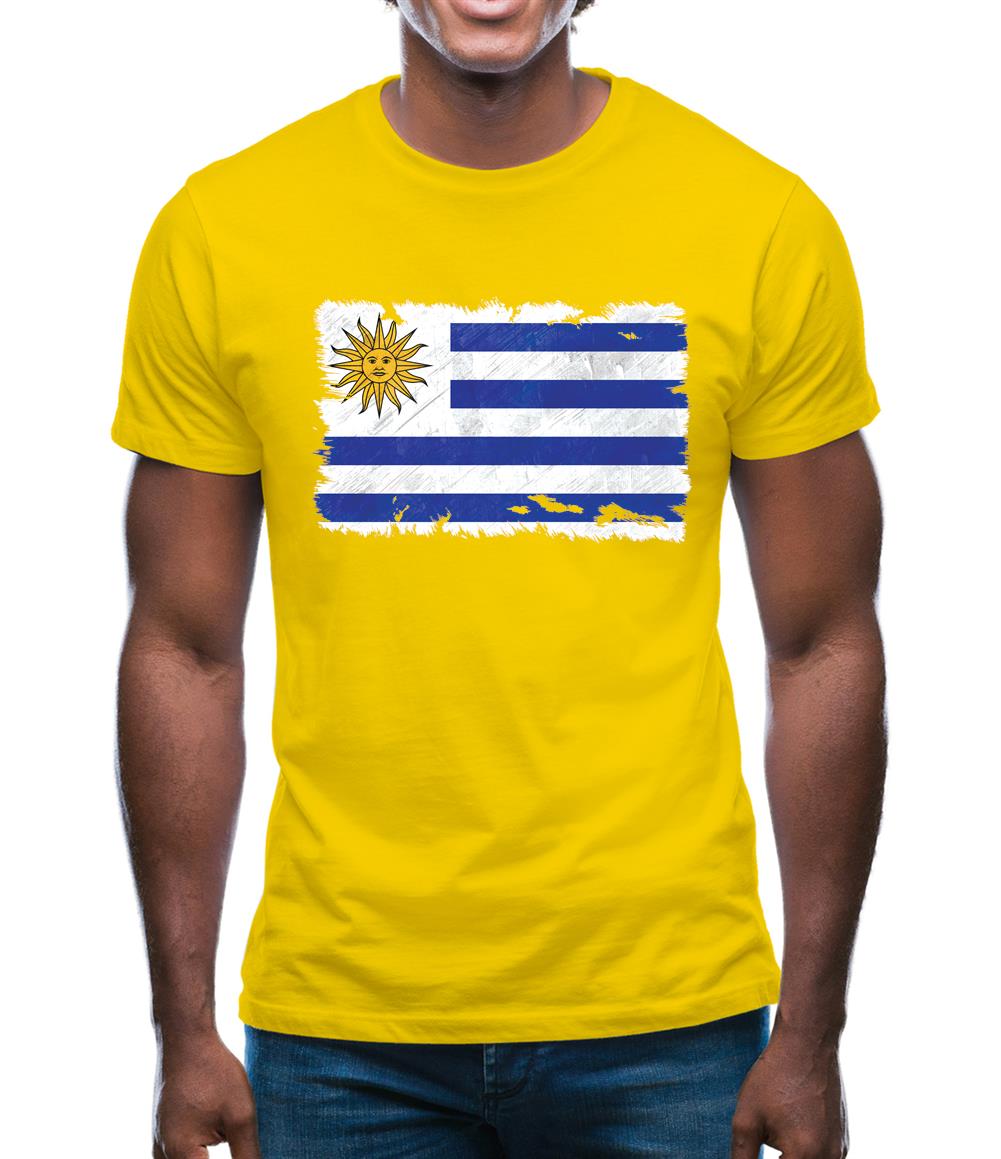 Uruguay Grunge Style Flag Mens T-Shirt Uruguay Grunge Style Flag Mens T-Shirt
