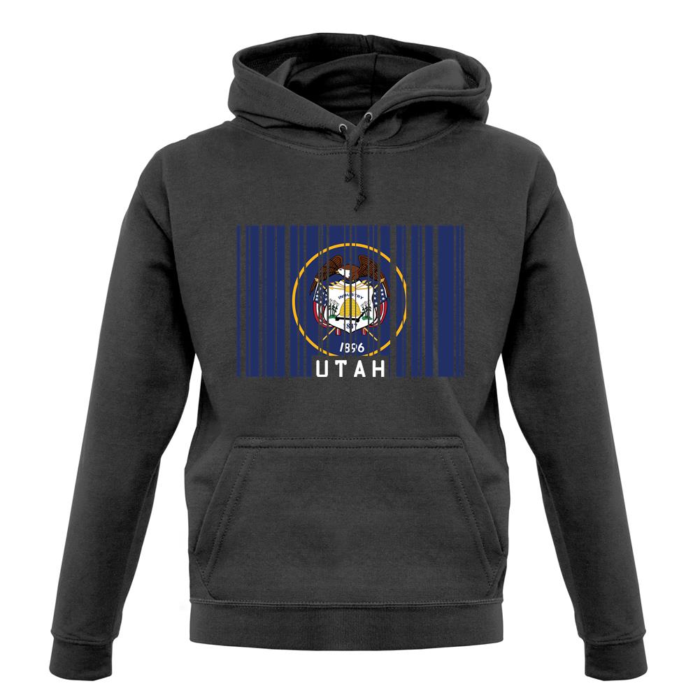 Utah Barcode Style Flag unisex hoodie Utah Barcode Style Flag unisex hoodie