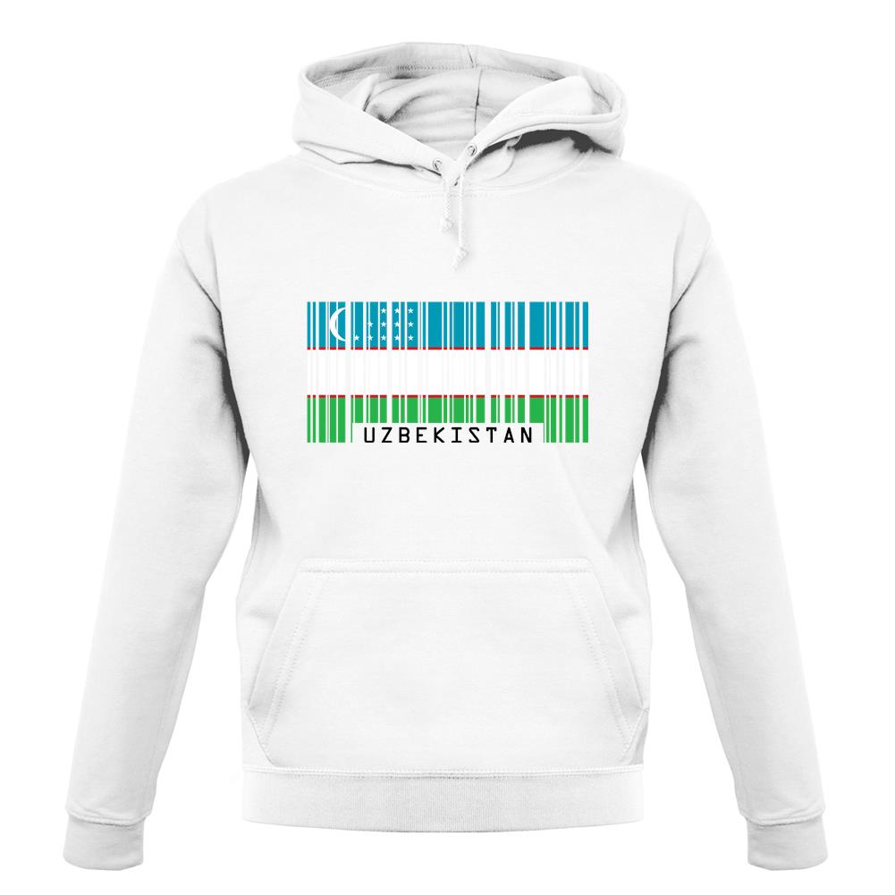 Uzbekistan Barcode Style Flag unisex hoodie Uzbekistan Barcode Style Flag unisex hoodie