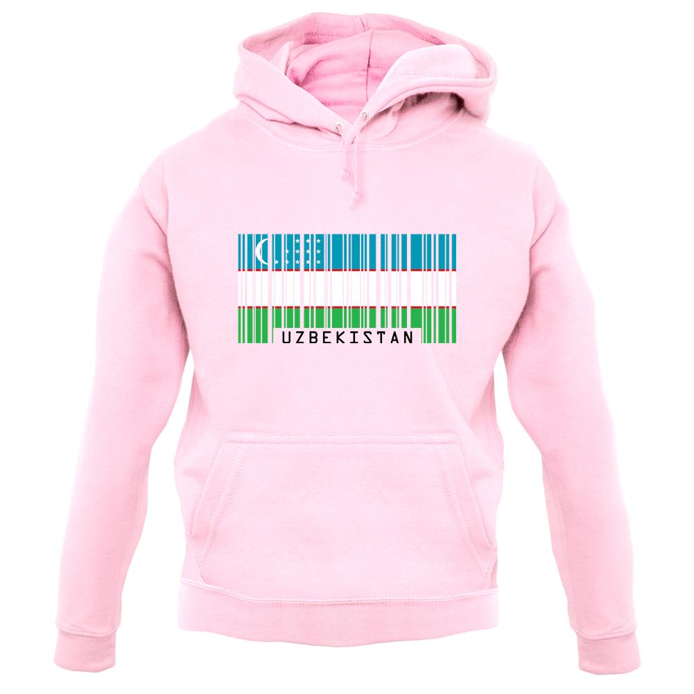 Uzbekistan Barcode Style Flag unisex hoodie Uzbekistan Barcode Style Flag unisex hoodie