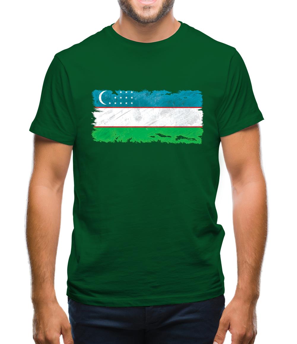 Uzbekistan Grunge Style Flag Mens T-Shirt Uzbekistan Grunge Style Flag Mens T-Shirt