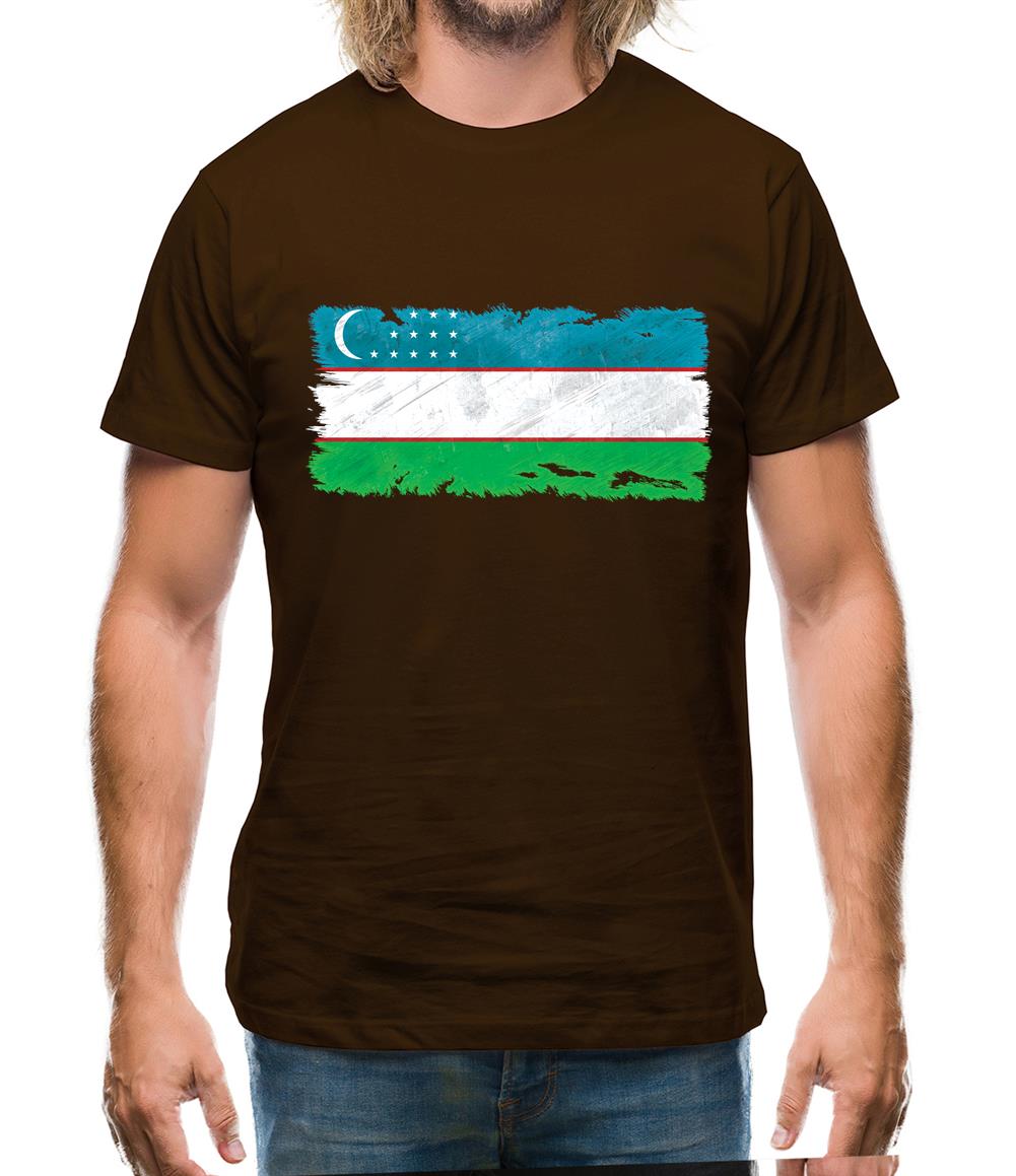 Uzbekistan Grunge Style Flag Mens T-Shirt Uzbekistan Grunge Style Flag Mens T-Shirt