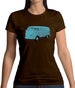 Split Screen Campervan Colour Womens T-Shirt Split Screen Campervan Colour Womens T-Shirt