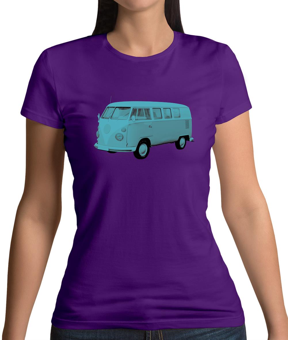 Split Screen Campervan Colour Womens T-Shirt Split Screen Campervan Colour Womens T-Shirt