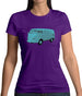 Split Screen Campervan Colour Womens T-Shirt Split Screen Campervan Colour Womens T-Shirt