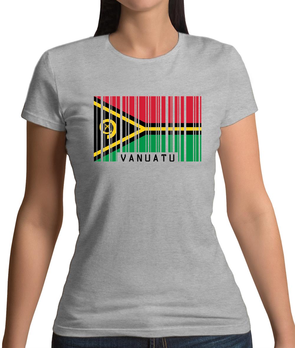 Vanuatu Barcode Style Flag Womens T-Shirt Vanuatu Barcode Style Flag Womens T-Shirt