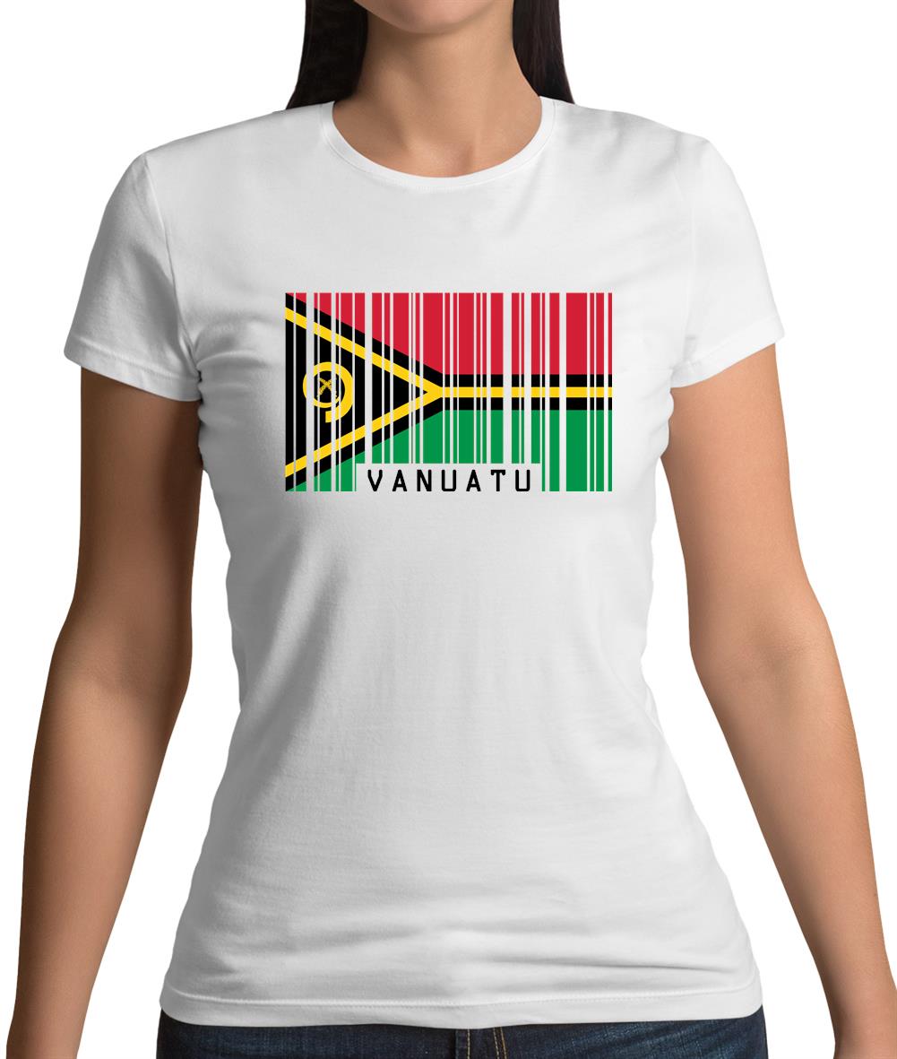 Vanuatu Barcode Style Flag Womens T-Shirt Vanuatu Barcode Style Flag Womens T-Shirt