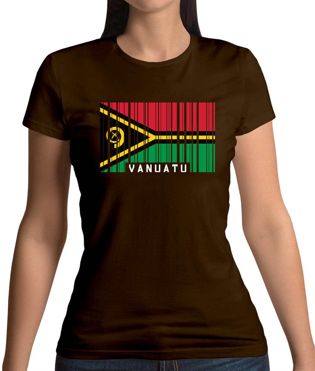 Vanuatu Barcode Style Flag Womens T-Shirt Vanuatu Barcode Style Flag Womens T-Shirt