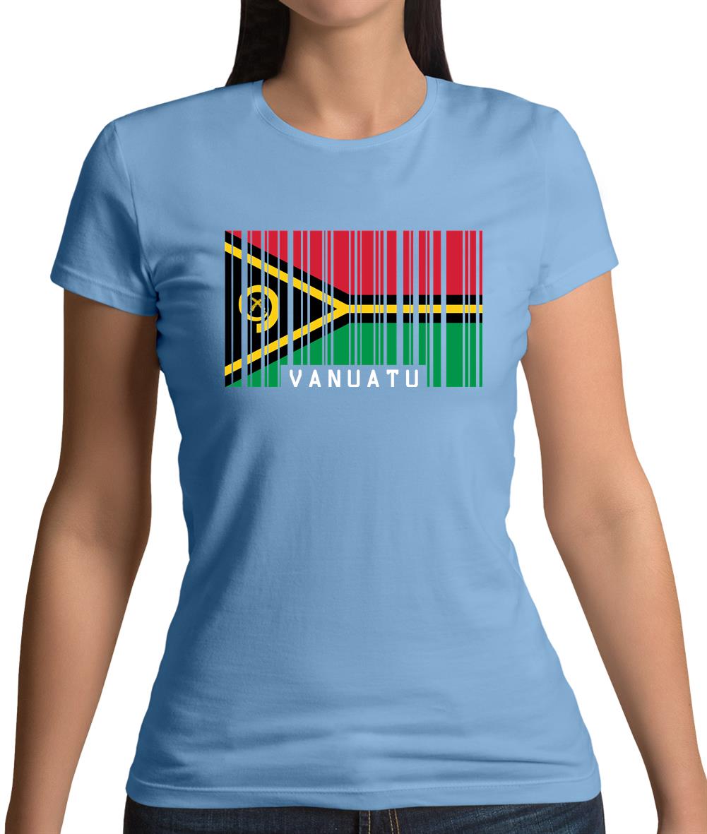 Vanuatu Barcode Style Flag Womens T-Shirt Vanuatu Barcode Style Flag Womens T-Shirt