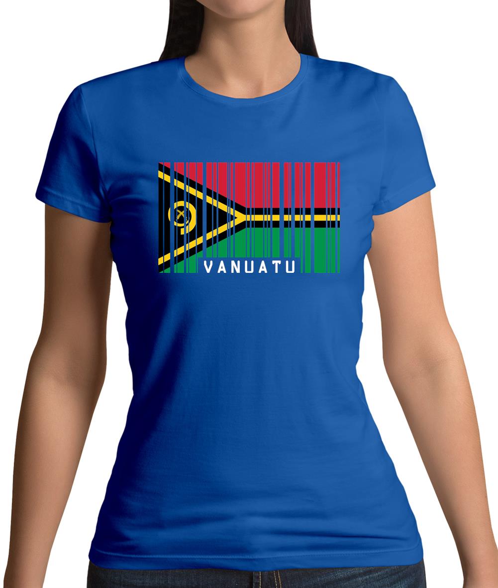 Vanuatu Barcode Style Flag Womens T-Shirt Vanuatu Barcode Style Flag Womens T-Shirt