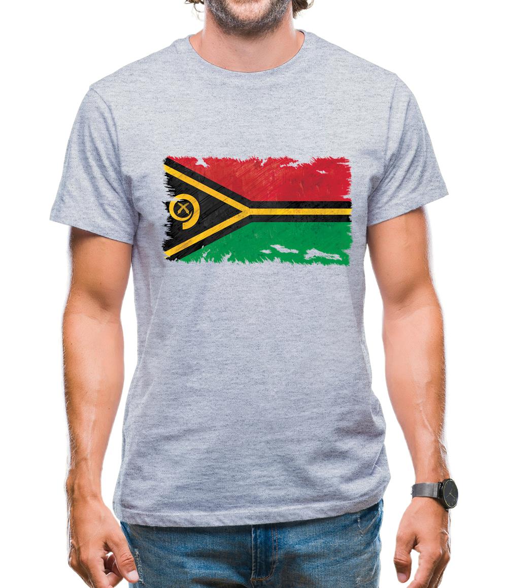 Vanuatu Grunge Style Flag Mens T-Shirt Vanuatu Grunge Style Flag Mens T-Shirt