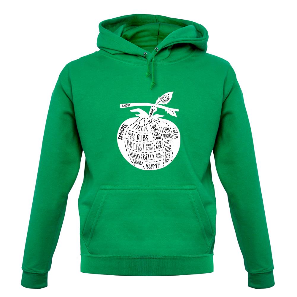 Butcher Tomato Diagram unisex hoodie Butcher Tomato Diagram unisex hoodie
