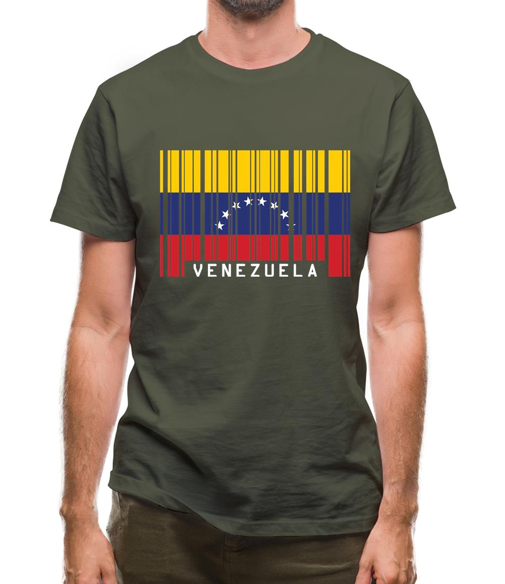 Venezuela Barcode Style Flag Mens T-Shirt Venezuela Barcode Style Flag Mens T-Shirt