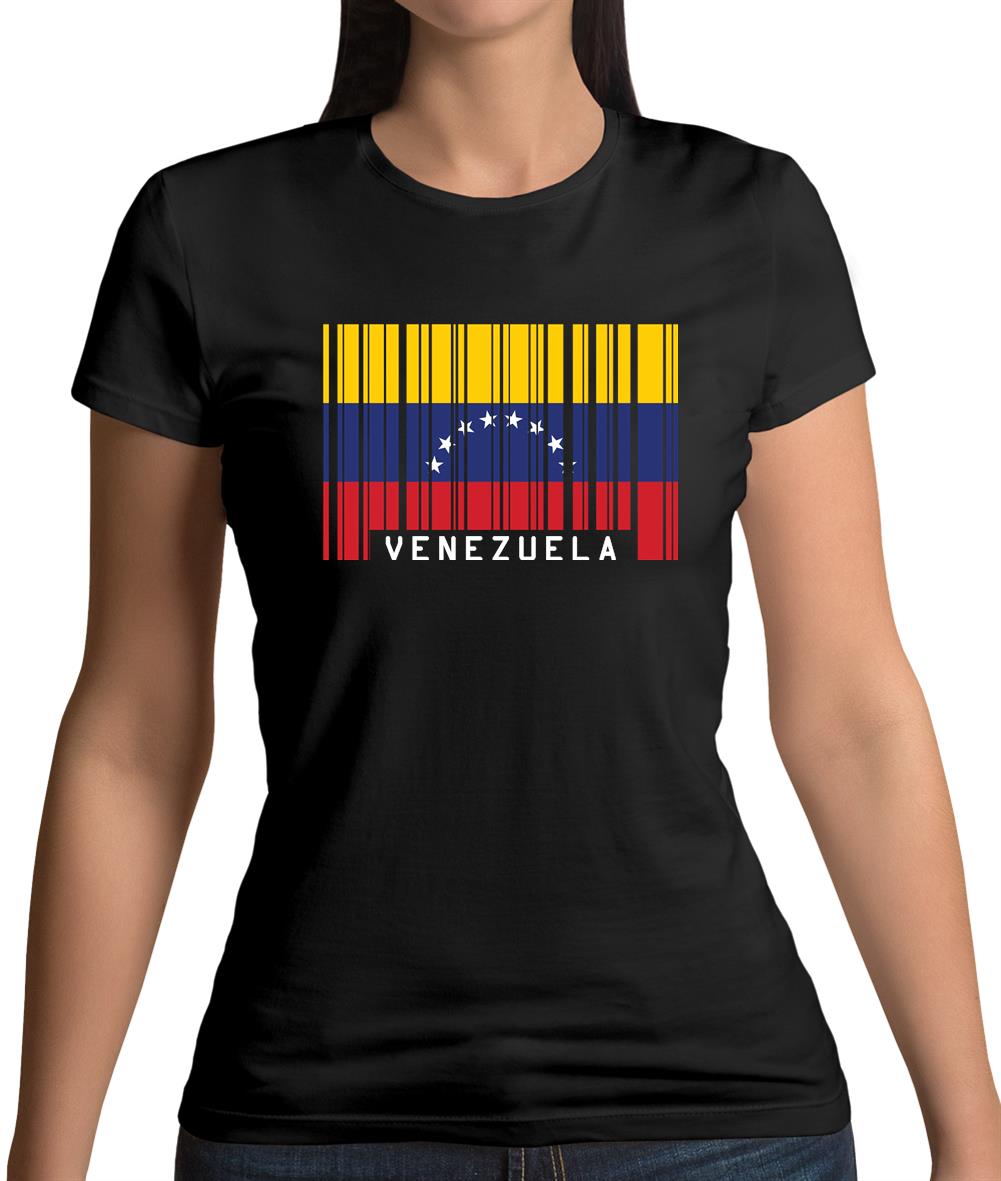 Venezuela Barcode Style Flag Womens T-Shirt Venezuela Barcode Style Flag Womens T-Shirt