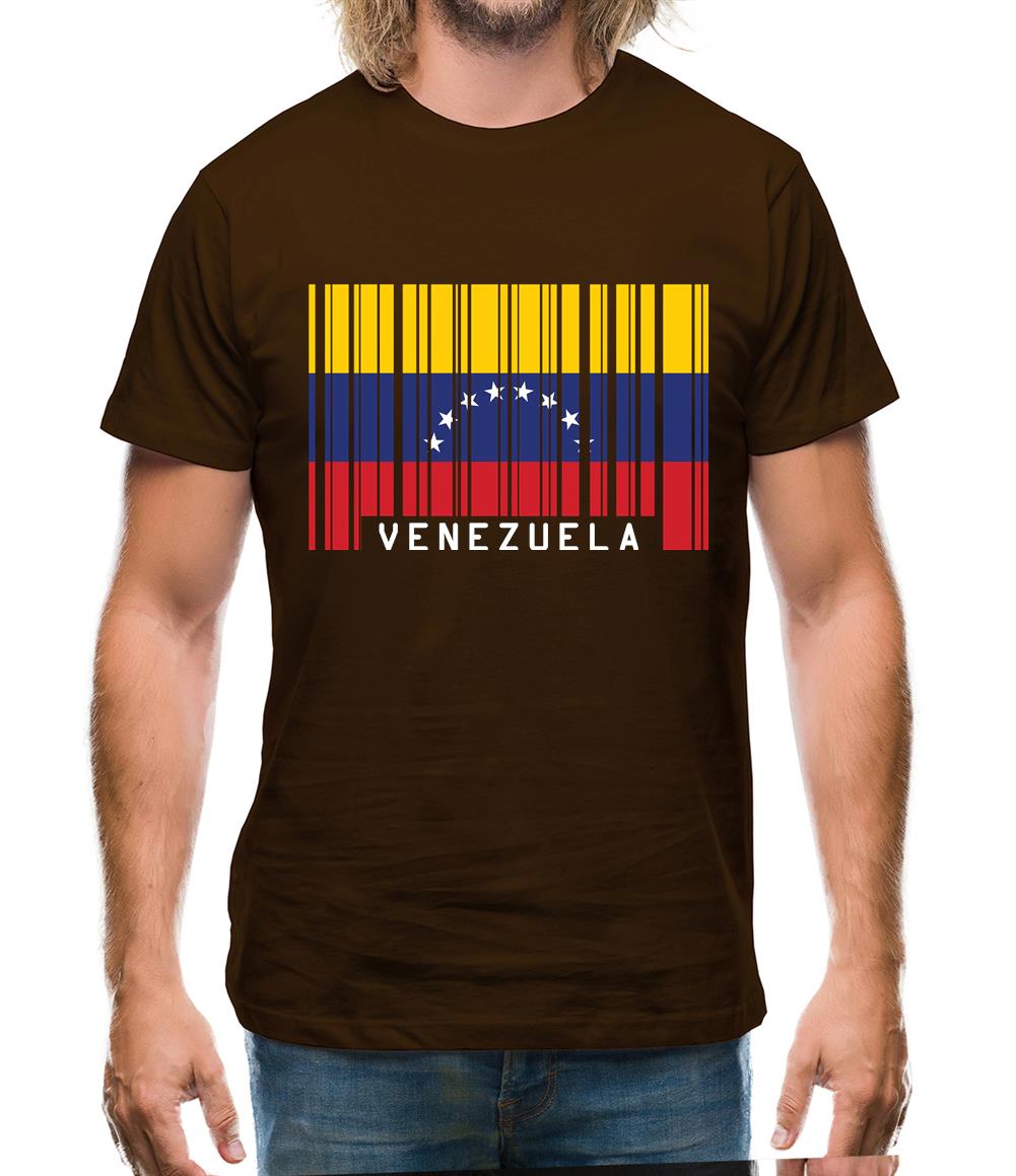 Venezuela Barcode Style Flag Mens T-Shirt Venezuela Barcode Style Flag Mens T-Shirt