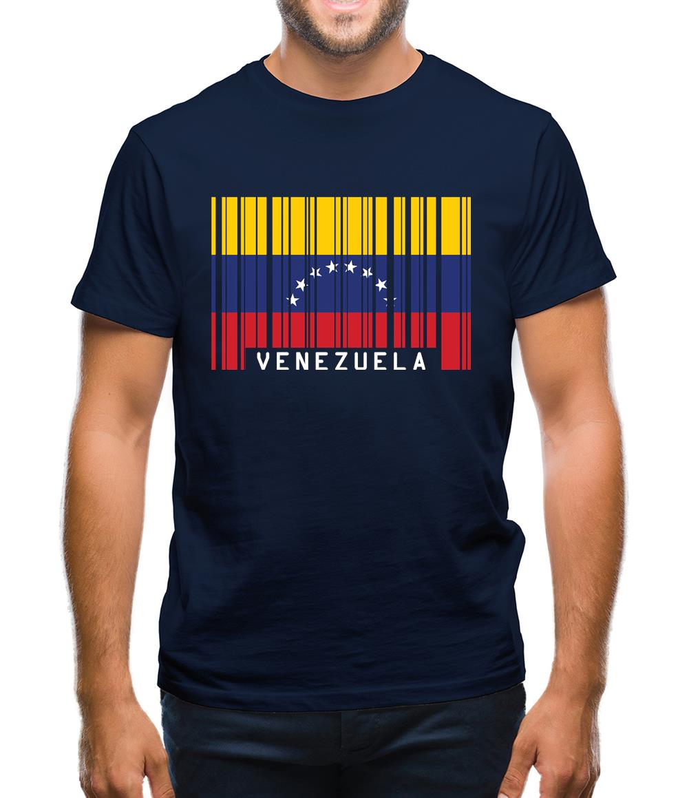 Venezuela Barcode Style Flag Mens T-Shirt Venezuela Barcode Style Flag Mens T-Shirt