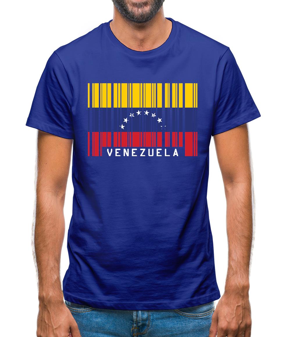 Venezuela Barcode Style Flag Mens T-Shirt Venezuela Barcode Style Flag Mens T-Shirt