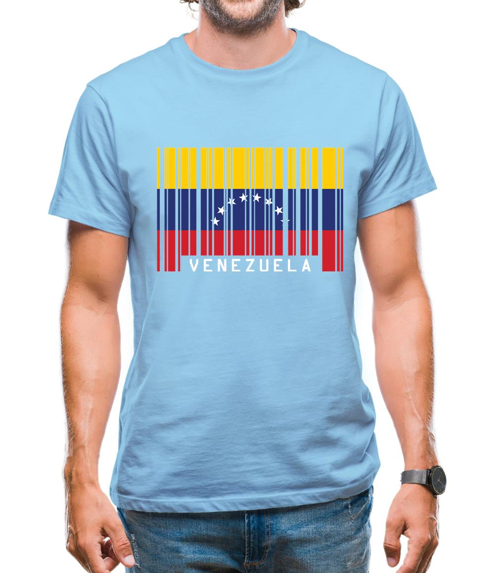 Venezuela Barcode Style Flag Mens T-Shirt Venezuela Barcode Style Flag Mens T-Shirt