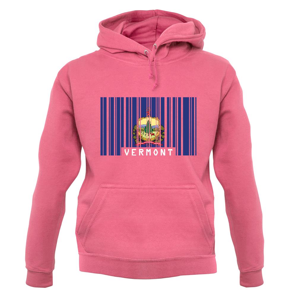 Vermont Barcode Style Flag unisex hoodie Vermont Barcode Style Flag unisex hoodie