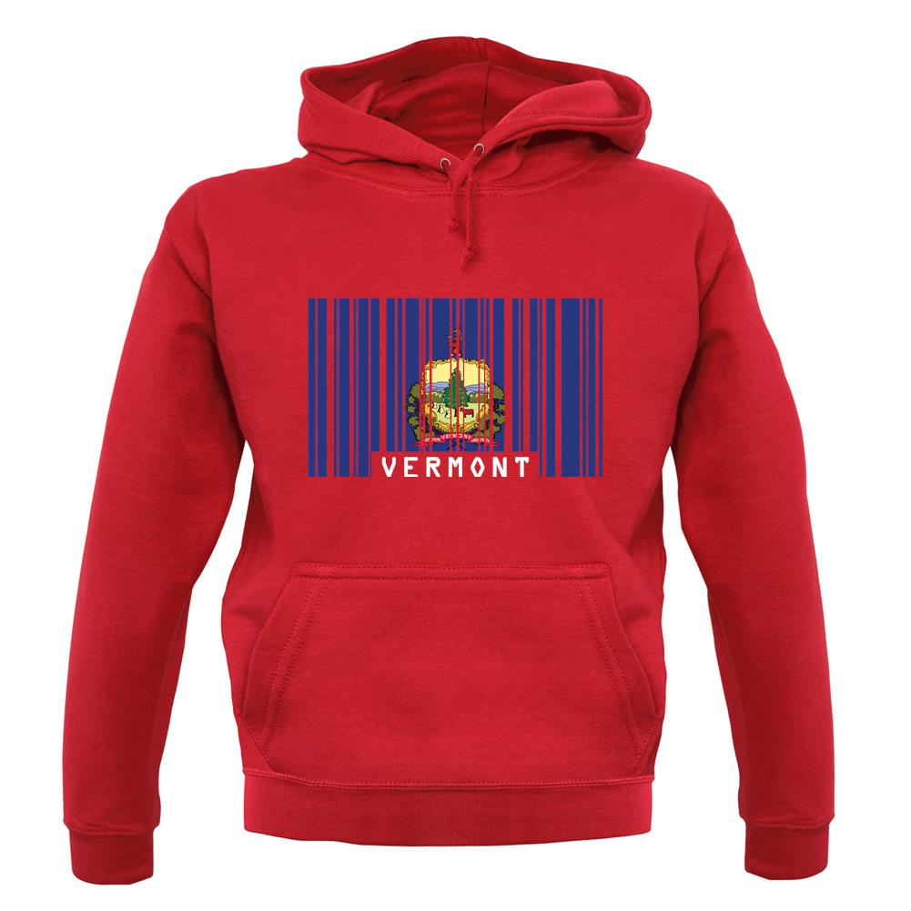 Vermont Barcode Style Flag unisex hoodie Vermont Barcode Style Flag unisex hoodie