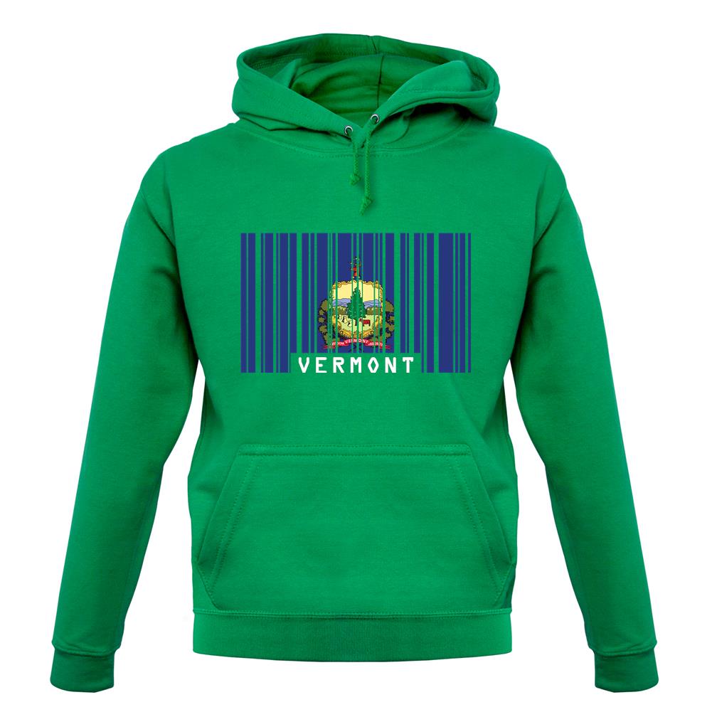 Vermont Barcode Style Flag unisex hoodie Vermont Barcode Style Flag unisex hoodie