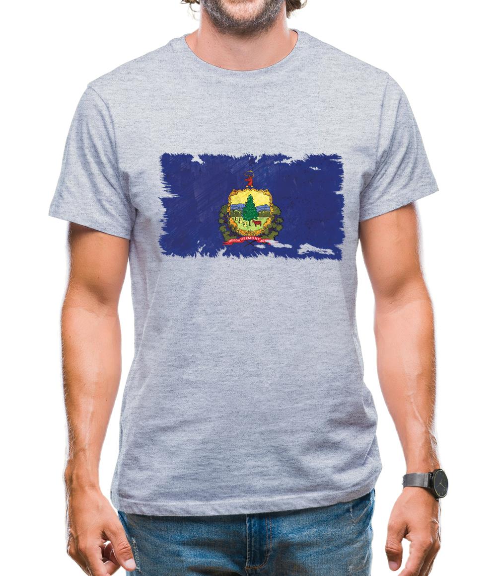 Vermont Grunge Style Flag Mens T-Shirt Vermont Grunge Style Flag Mens T-Shirt