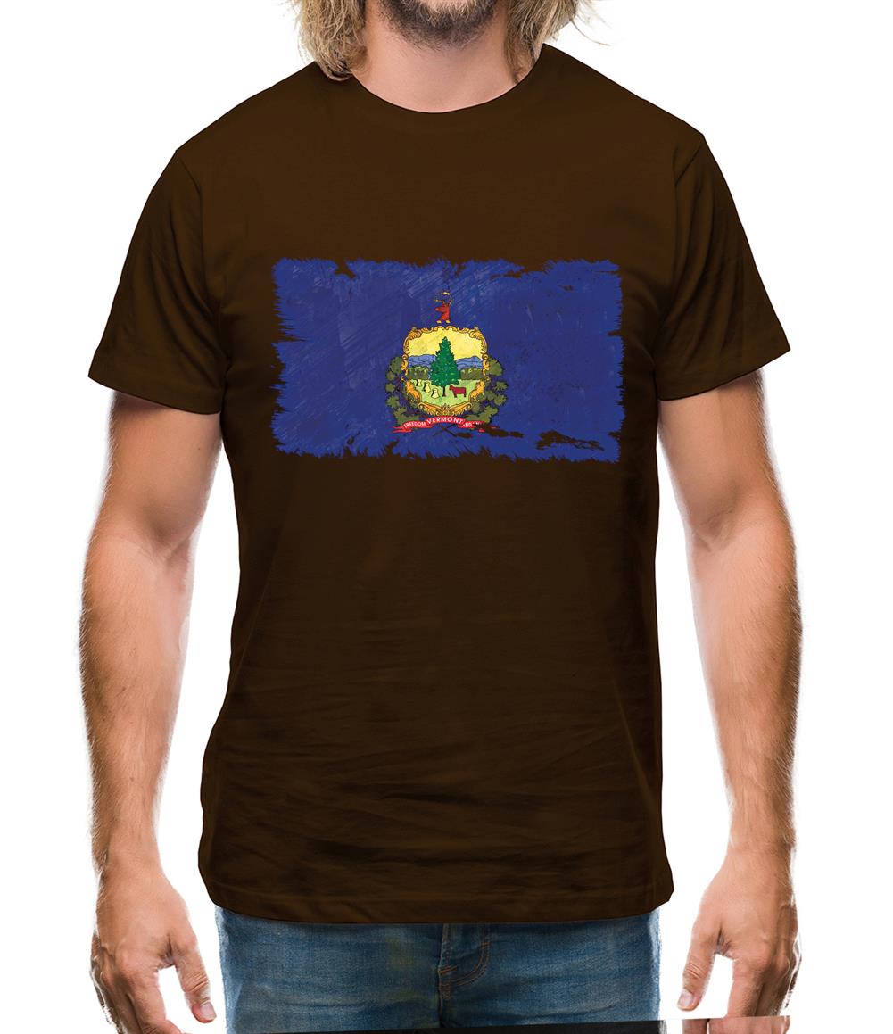 Vermont Grunge Style Flag Mens T-Shirt Vermont Grunge Style Flag Mens T-Shirt