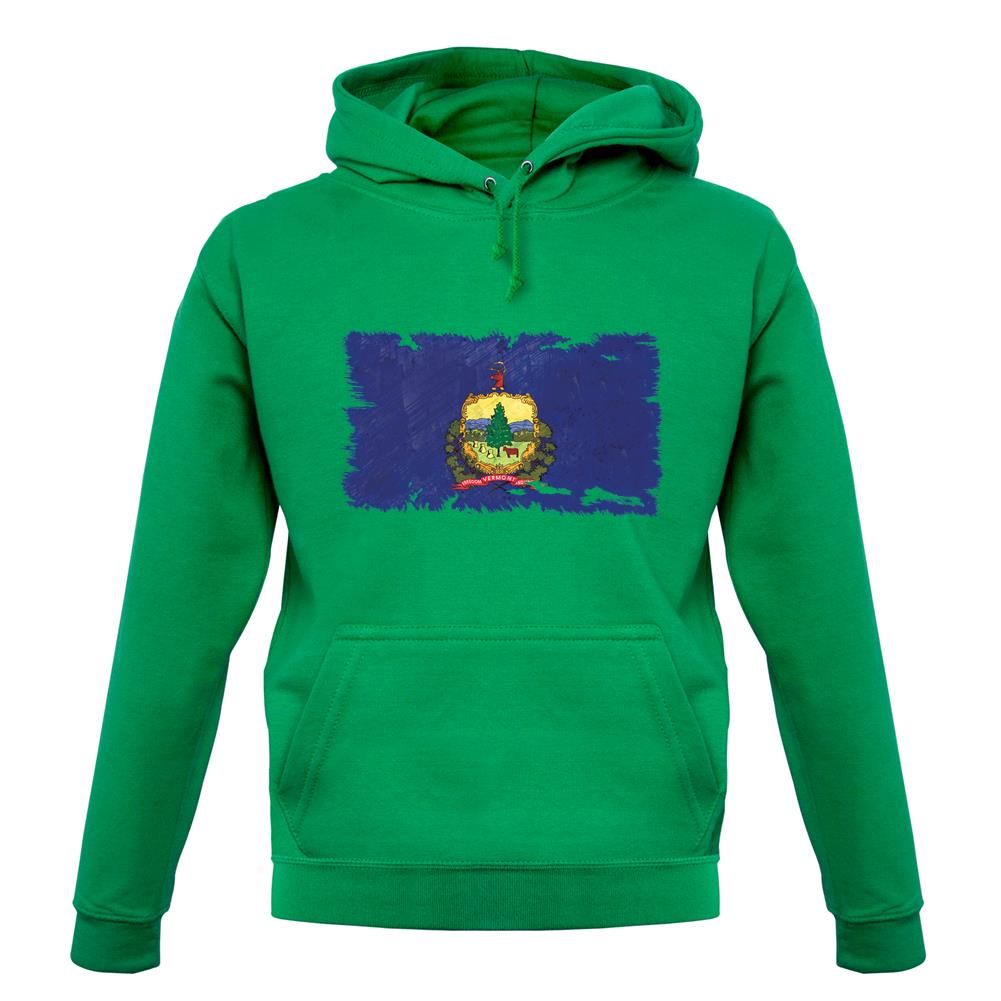 Vermont Grunge Style Flag unisex hoodie Vermont Grunge Style Flag unisex hoodie